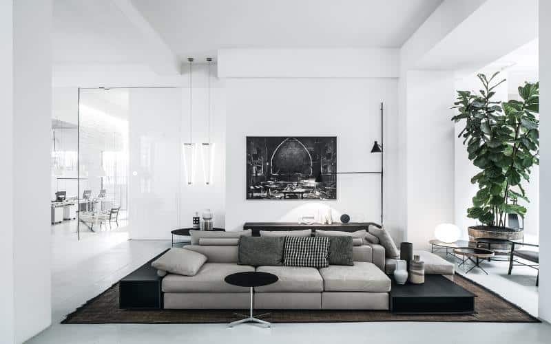 Minimal design interior black and white