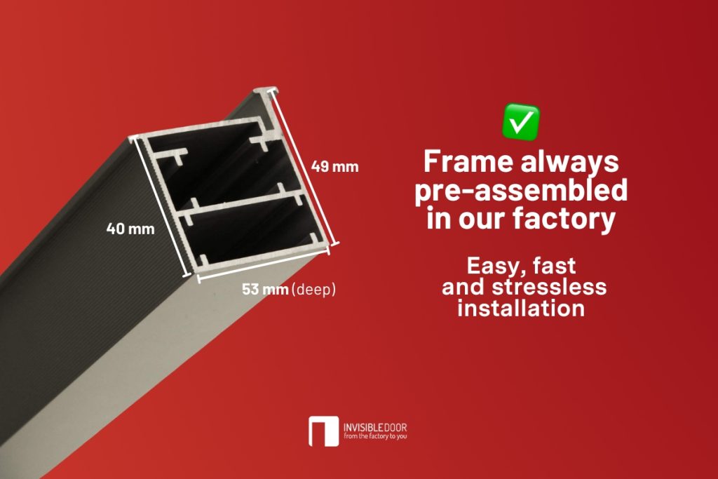 Invisible Frame for Flush Hinged Door