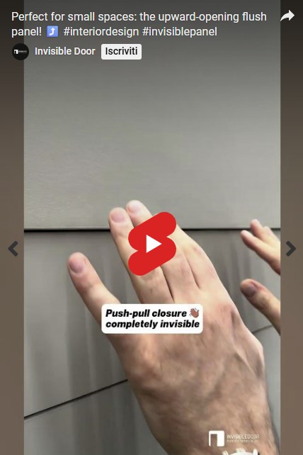 Invisible single panel upward