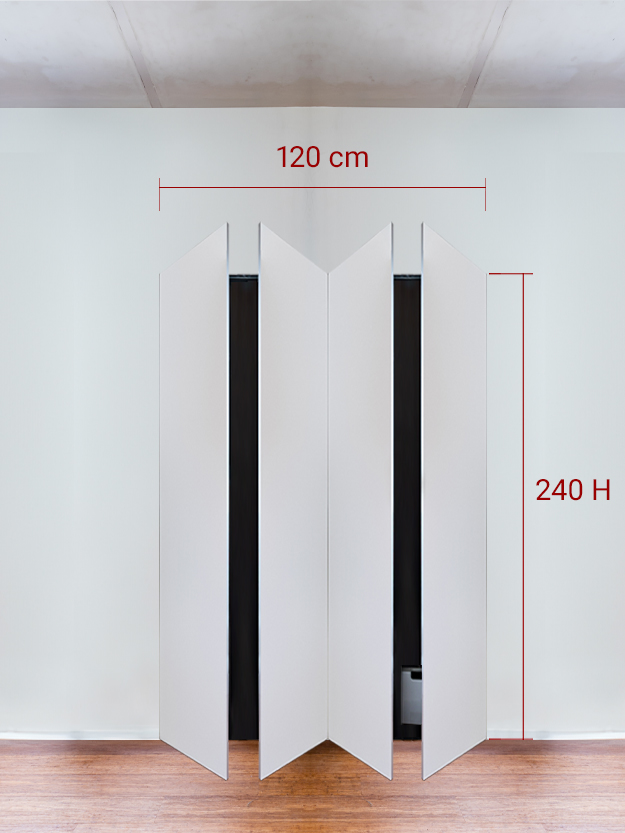 Invisible wardrobe 4 doors cm 120x240