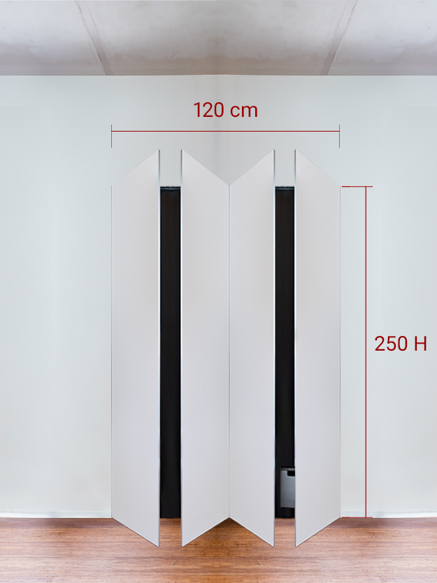 Invisible wardrobe 4 doors cm 120x250