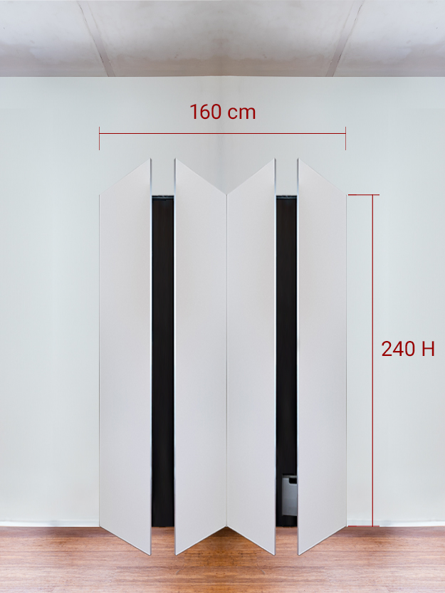 Invisible wardrobe 4 doors cm 160x240
