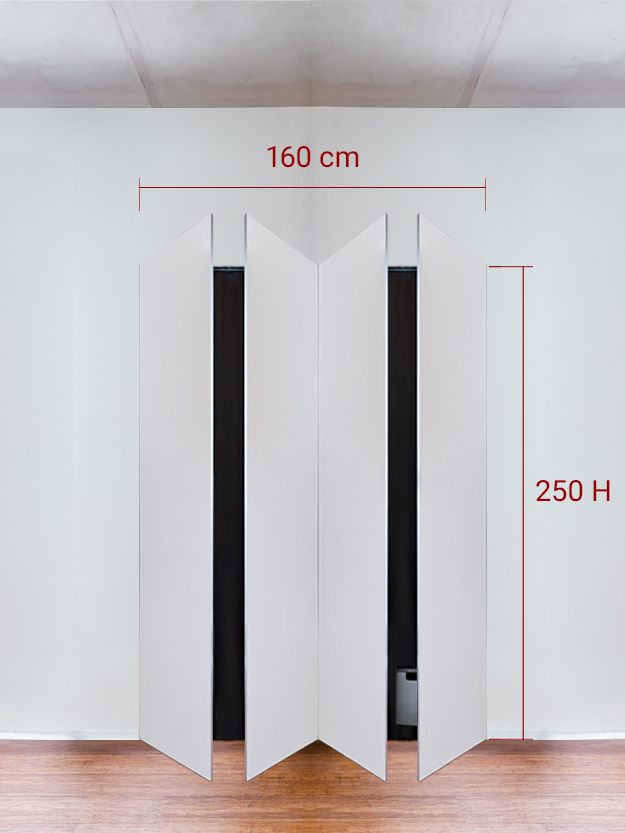 Invisible wardrobe 4 doors cm 160x250