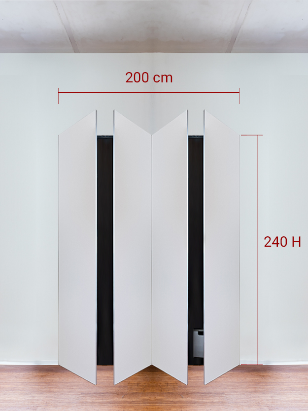 Invisible wardrobe 4 doors cm 200x240