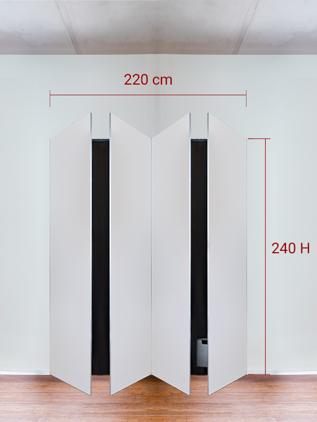 Invisible wardrobe 4 doors cm 220x240