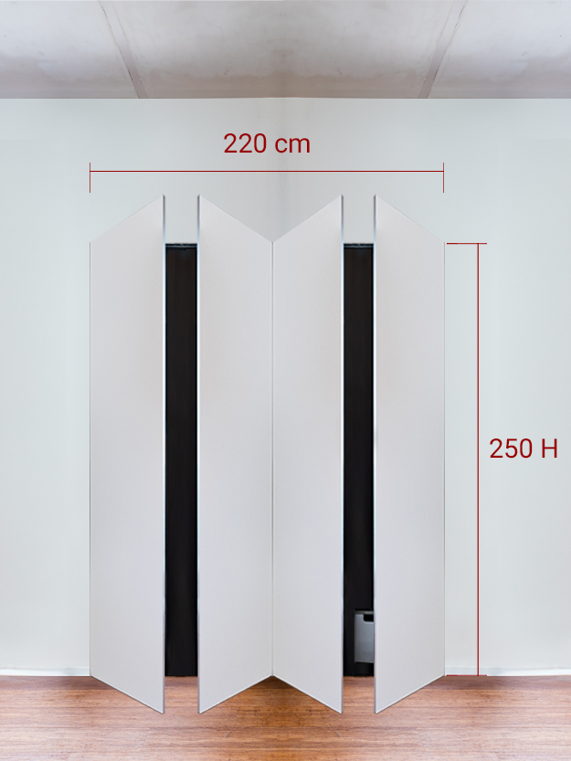 Invisible wardrobe 4 doors cm 220x250
