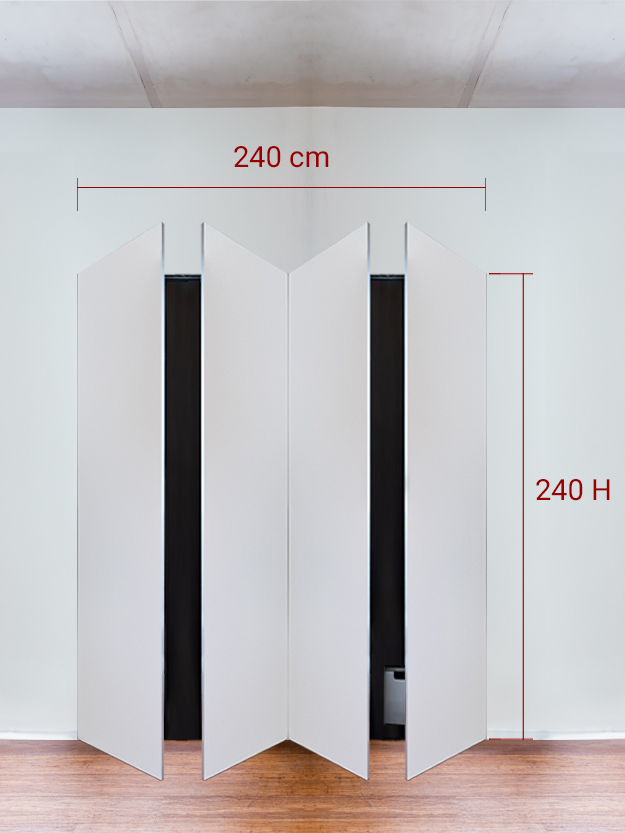 Invisible wardrobe 4 doors cm 240x240