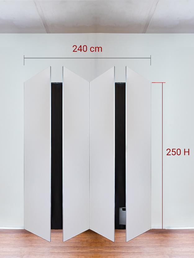 Invisible wardrobe 4 doors cm 240x250