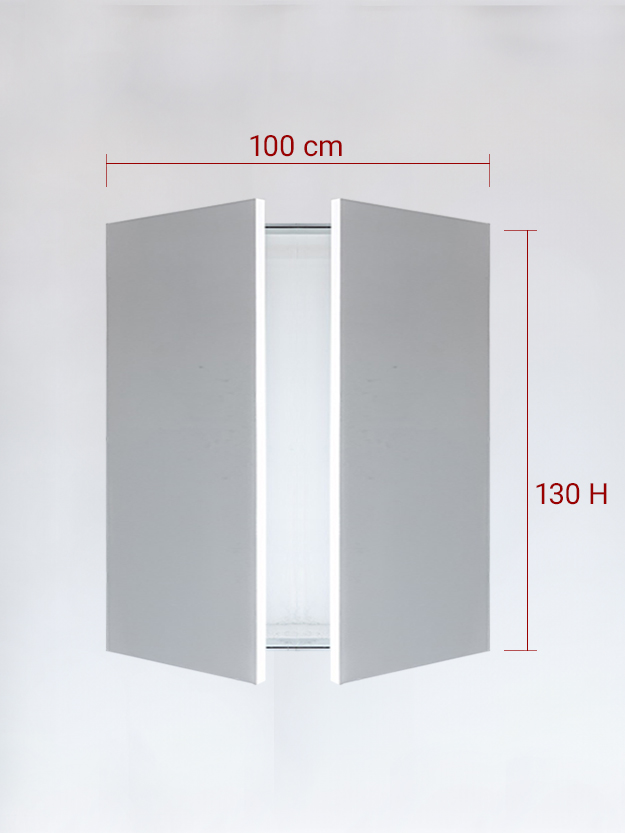 Invisible double panels cm 100×130