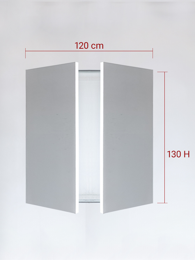 Invisible double panels cm 120×130