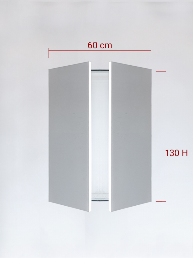 Invisible double panels cm 60×130