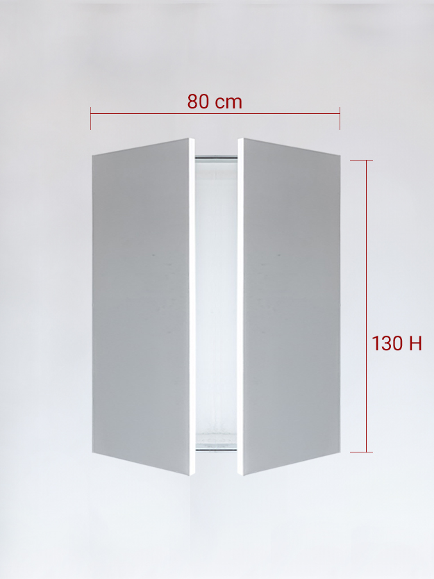 Invisible double panels cm 80×130